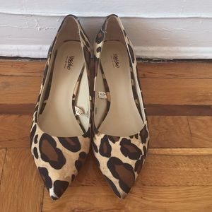 Massimo Leopard kitten heels